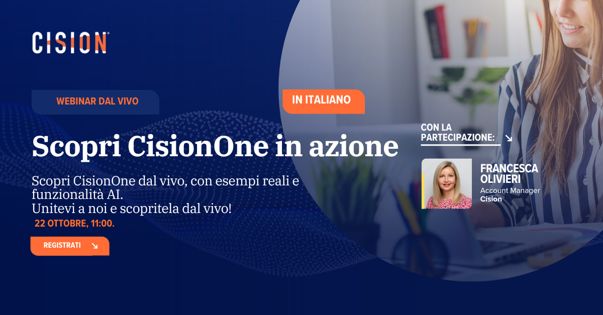 Scopri CisionOne in azione Scopri CisionOne in azione